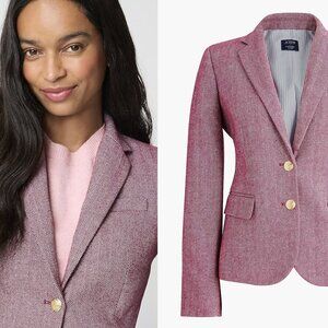 J. Crew Factory Schoolboy Herringbone Wool-Blend Blazer 0